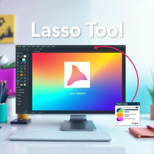 آشنایی کامل با ابزارهای انتخاب lasso، polygonal lasso، magnetic lasso در فتوشاپ