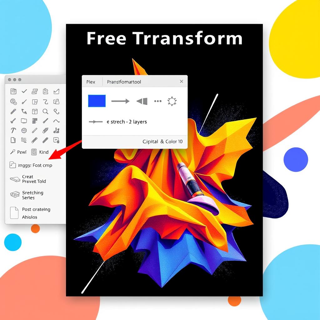 بررسی کامل دستور free transform بهمراه جزئیات در فتوشاپ